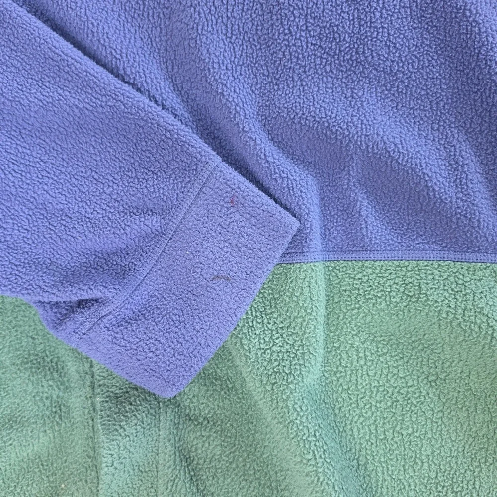 The North Face Gorpcore Colorblock Fleece Hoodie XXL Outdoor Blue Green